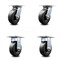 Service Caster 6 Inch Polyolefin Caster Set with Ball Bearings 2 Swivel 2 Rigid SCC-35S620-POB-2-R-2 - alternate 1